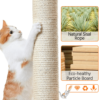 SMILE MART 70.5″H Multi Level Cat Tower Tree with 2 Condos & 2 Foam-Padded Perches for Medium/Large Cats, Light Gray