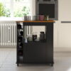 Ameriwood Home Williams Kitchen Island Microwave Cart with Rolling Casters, Black Ameriwood Home Williams Kitchen Island Microwave Cart with Rolling Casters, Black
