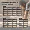 Prilinex 5-Shelf Boltless & Adjustable Steel Storage Shelf for Garage Warehouse,35.5" x 16" x 71",Black