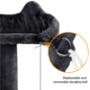 SmileMart 54" Double Condo Cat Tree with Scratching Post Tower, Black