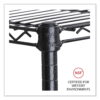 Alera 5-Shelf Wire Shelving Kit with Casters and Shelf Liners, 36w x 18d x 72h, Black Anthracite