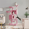 SmileMart 64.5"H Multi-level Cat Tree Tower with Condos and Perches, Pink
