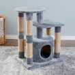 Two by Two Gala 30.5-inch Cat Tree, Cat Tower, Scratch Pad, Perch & Playground, Gray