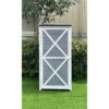 Hanover Outdoor Vertical Wood Storage Shed with Shelves | Backyard Utility Storage Unit for Organizing Garden Supplies, Patio Accessories & Tools | Grey Hanover Outdoor Vertical Wood Storage Shed with Shelves | Backyard Utility Storage Unit for Organizing Garden Supplies, Patio Accessories & Tools | Grey