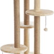 Two by Two Fir Multilevel Cat Tree and Scratch Pad, Beige