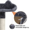 SmileMart 64.5"H Multi-level Cat Tree Tower with Condos and Perches, Dark Gray