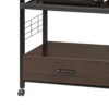 Crown Mark Baker's Rack, Black metal with shelving and casters