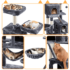 SmileMart 71.5″ H Multi-Level Large Cat Tree with 2 Cozy Perches and 2 Condos, Dark Gray