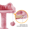 SmileMart 54" Double Condo Cat Tree with Scratching Post Tower, Pink