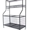 WORKPRO 36" W x 16.5" D x 46" H Rolling Equipment Storage Freestanding Shelf, 150lb. Capacity, Steel