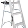 Louisville Ladder 4' Aluminum Step Ladder, 250-lb Capacity, W-2112-04S