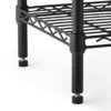Hyper Tough 4 Tier Wire Shelf Unit, Black, Capacity 1400 lbs