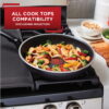 T-fal Cook & Strain Nonstick Cookware Set, 14 piece Set, Black, Dishwasher Safe