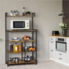 SmileMart Industrial Baker’s Rack Utility Storage Shelf for Kitchen, Rustic Brown