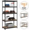 Smile Mart 5-Shelf Boltless & Adjustable Steel Storage Shelf Unit, Black, Holds up to 705 lb Per Shelf