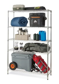 Hyper Tough Heavy Duty 5 Tier Wire Shelf, Zinc, 3000 lb Capacity