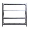 Stronghold Garage Gear Heavy Duty 4-Shelf Metal Rack with Wire Decking in Textured Gray, 1000lbs per shelf