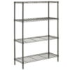 Hyper Tough 4 Tier Wire Shelf Unit, Black, Capacity 1400 lbs