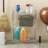 Whitmor Supreme Adjustable 23.15"W x 13.11"D x 29.9"H 3-Shelf Freestanding Shelves, Chrome