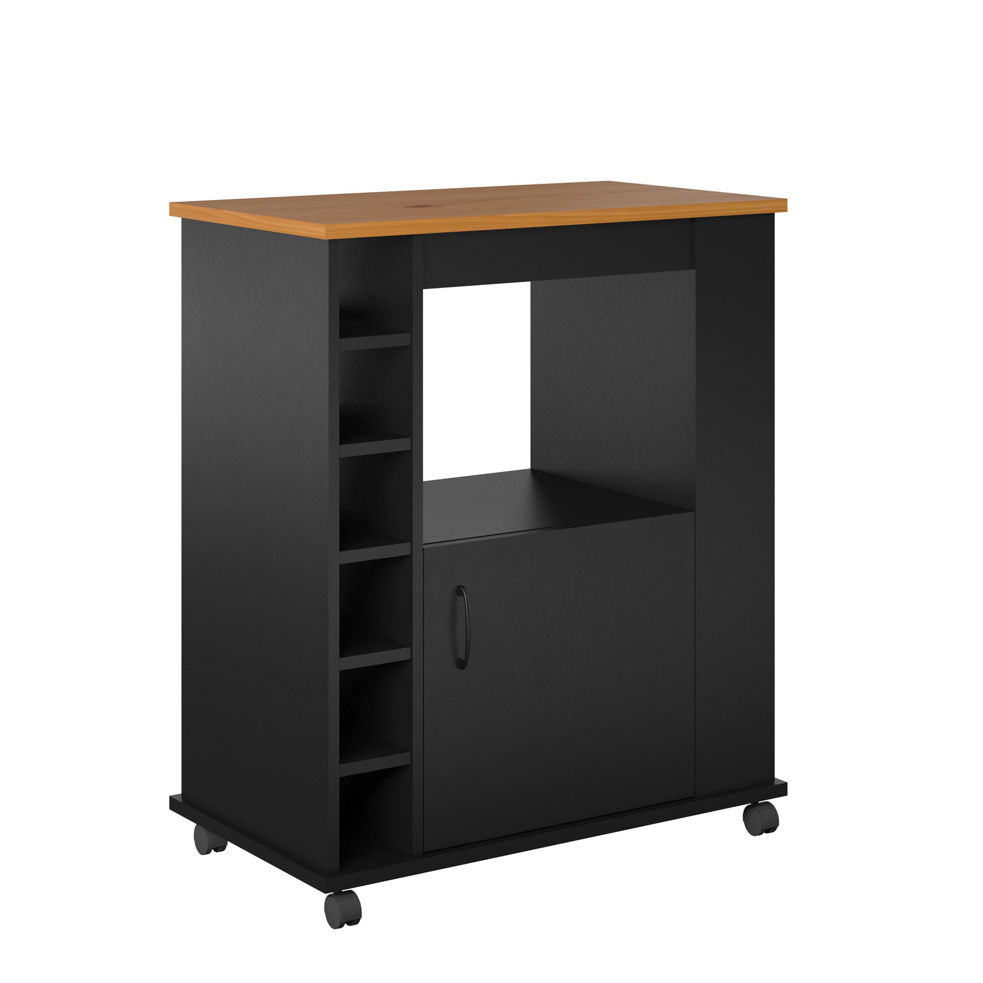e8a361aa-7472-4859-9cec-870265ba881e.2b8f25e78953daad5dc2eacda4ff9dca.jpeg Ameriwood Home Williams Kitchen Island Microwave Cart with Rolling Casters, Black