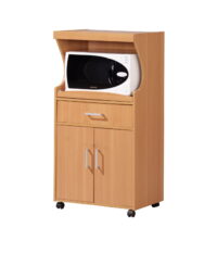 Home Basics Small Wood Microwave Cart, Natural