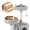 SMILE MART 70.5″H Multi Level Cat Tower Tree with 2 Condos & 2 Foam-Padded Perches for Medium/Large Cats, Light Gray