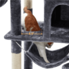 SmileMart 71.5″ H Multi-Level Large Cat Tree with 2 Cozy Perches and 2 Condos, Dark Gray