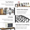 SmileMart Industrial Baker’s Rack Utility Storage Shelf for Kitchen, Rustic Brown