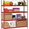 Muscle Rack Red 60"W x 24"D x 72"H 5-Shelf Steel Shelf Unit