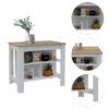 Boahaus Le Havre White Painted Kitchen Island, Wood Tabletop Boahaus Le Havre White Painted Kitchen Island, Wood Tabletop