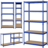 Smile Mart 5-Shelf Boltless & Adjustable Steel Storage Shelf Unit, Blue, Holds up to 705 lb Per Shelf