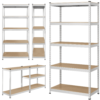 Smile Mart 5-Shelf Boltless & Adjustable Steel Storage Shelf Unit, Silver, Holds up to 705 lb Per Shelf
