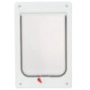 Ideal Pet Products 75PATCKW 7.5 in. x 10.5 in. Large White Chubby Kat Pet Patio Door Insert for 75 in. to 77.75 in. Tall Aluminum Sliding Door