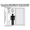 Ideal Pet Products 80PATCKW 7.5 in. x 10.5 in. Large White Chubby Kat Pet Patio Door Insert for 77.6 in. to 80.4 in. Aluminum Sliding Glass Door