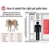 Ideal Pet Products 80PATXLW 10.5 in. x 15 in. Large White Pet and Dog Patio Door Insert for 77.6 in. to 80.4 in. Aluminum Sliding Glass Door