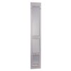 Ideal Pet Products MOD96PATMW 7 in. x 11.25 in. MD Flap White Aluminum 2-Piece Pet Patio Door Insert for 93.75 in. to 96.5 in. Tall Glass Sliding Door