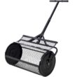 Cesicia M23od526Mc03 24 in. T Shaped Handle Metal Mesh Peat Moss Spreader Compost Spreader in Black