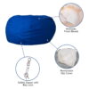 Flash Furniture Oversized Solid Royal Blue Refillable Bean Bag Chair for All Ages