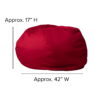 Flash Furniture Bean Bag Chair, Red
