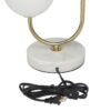 DecMode 18" 2 Light Orb Gold Table Lamp with White Glass Shade DecMode 18" 2 Light Orb Gold Table Lamp with White Glass Shade