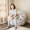 Big Joe Fuf Medium Bean Bag Chair, Lenox 3ft, Dolce Terrazzo
