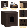 Easyfashion Cat Litter Box End Table, Espresso