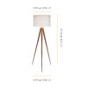 Teamson Home Romanza 60.23" Postmodern Tripod Floor Lamp with Drum Shade, Natural/White Teamson Home Romanza 60.23" Postmodern Tripod Floor Lamp with Drum Shade, Natural/White
