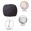 Flash Furniture Small Solid Gray Refillable Bean Bag Chair for Kids and Teens