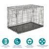 MidWest Homes For Pets Double Door iCrate Metal Dog Crate, 48" MidWest Homes For Pets Double Door iCrate Metal Dog Crate, 48"