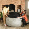 Big Joe Fuf Large Bean Bag Chair, Lenox 4ft, Fog