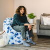 Big Joe Milano Bean Bag Chair, Plushie, 2.5ft, Indigo Tie Dye