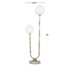 DecMode 31" 2 Light Gold Table Lamp with White Glass Shade DecMode 31" 2 Light Gold Table Lamp with White Glass Shade
