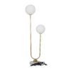 DecMode 31" 2 Light Gold Table Lamp with White Glass Shade DecMode 31" 2 Light Gold Table Lamp with White Glass Shade