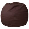 Flash Furniture Small Solid Brown Refillable Bean Bag Chair for Kids and Teens
